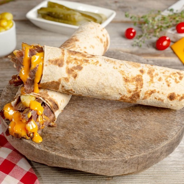 Cheddarlı tavuk döner dürüm