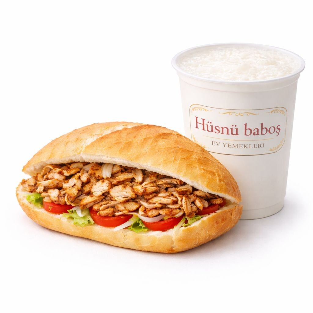 Yarım Tavuk Döner Ayran Menü