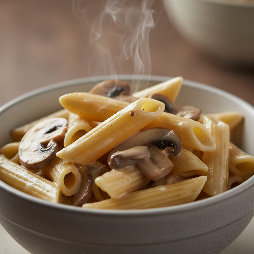Kremalı Mantarlı Penne