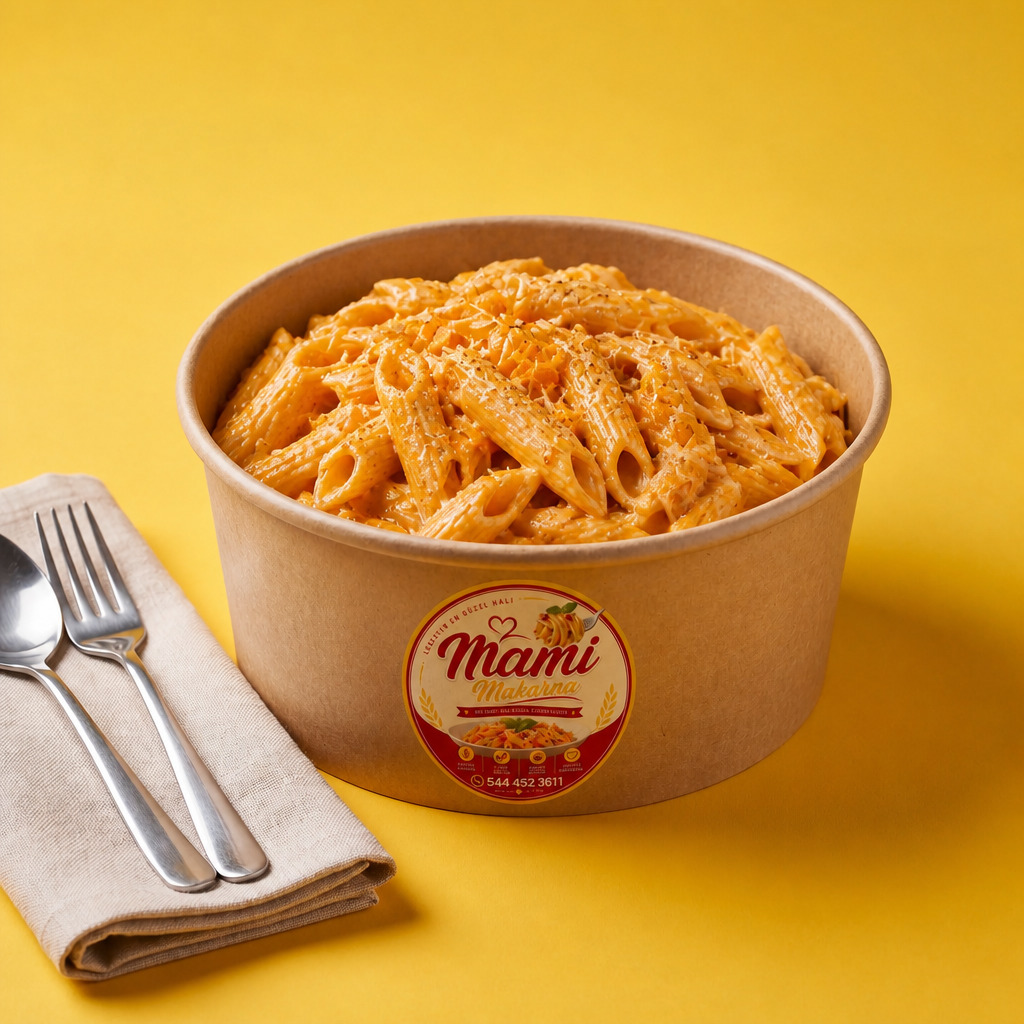 Burger Soslu Makarna