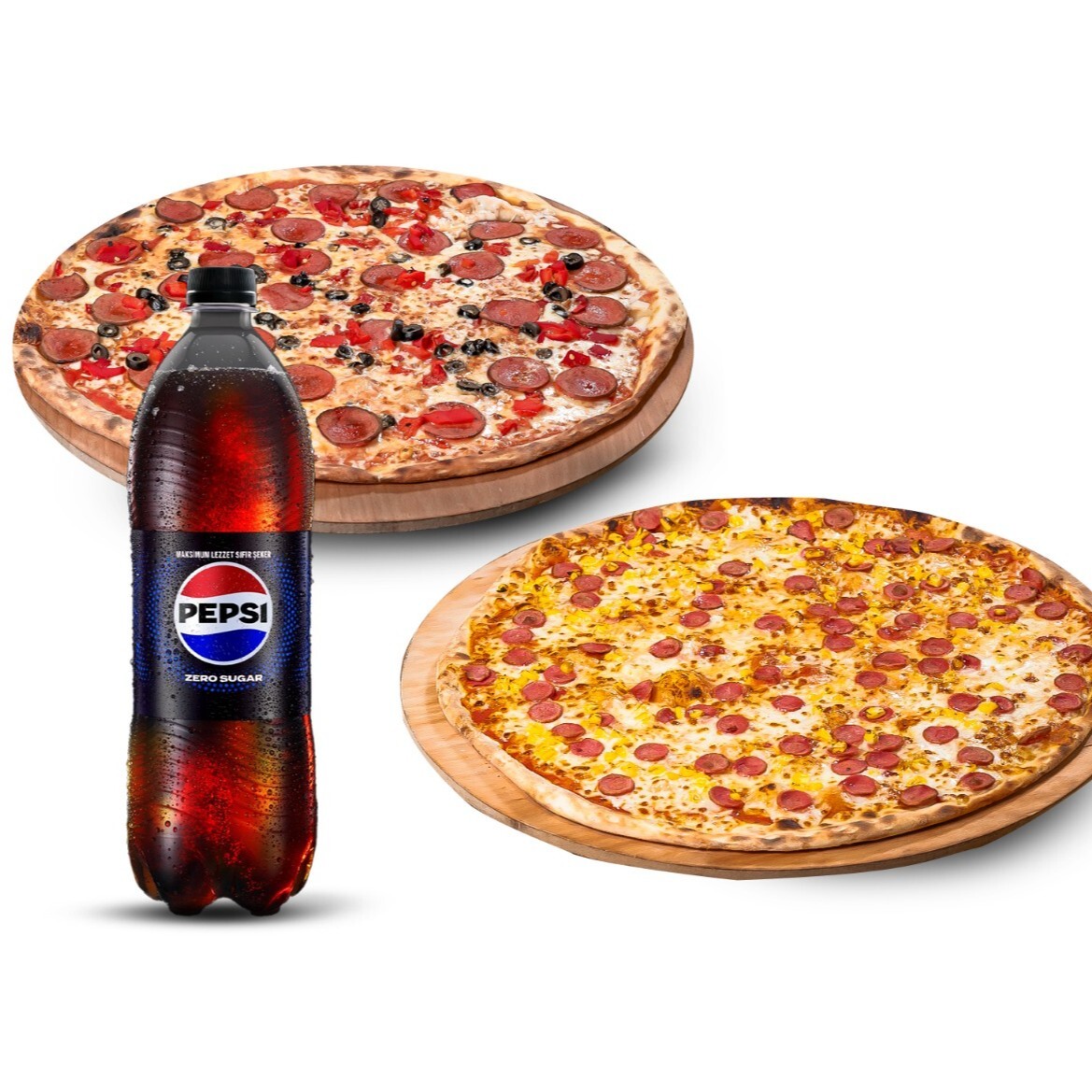 2'li Büyük Boy Pizza Menü (4-5 Kişilik)