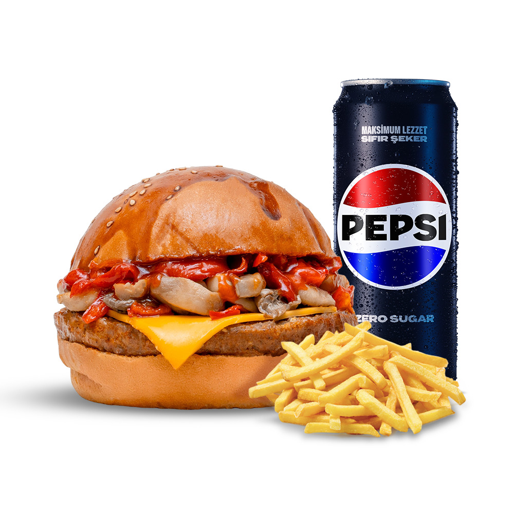 Mushroom Burger Menü