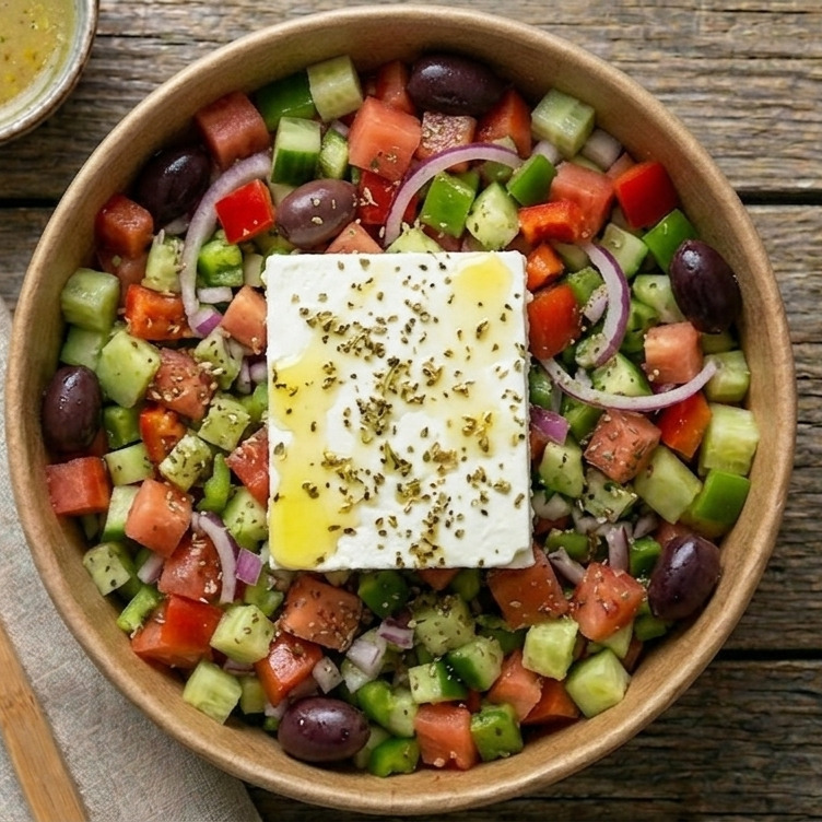 Yunan Salatası (Horiatiki)