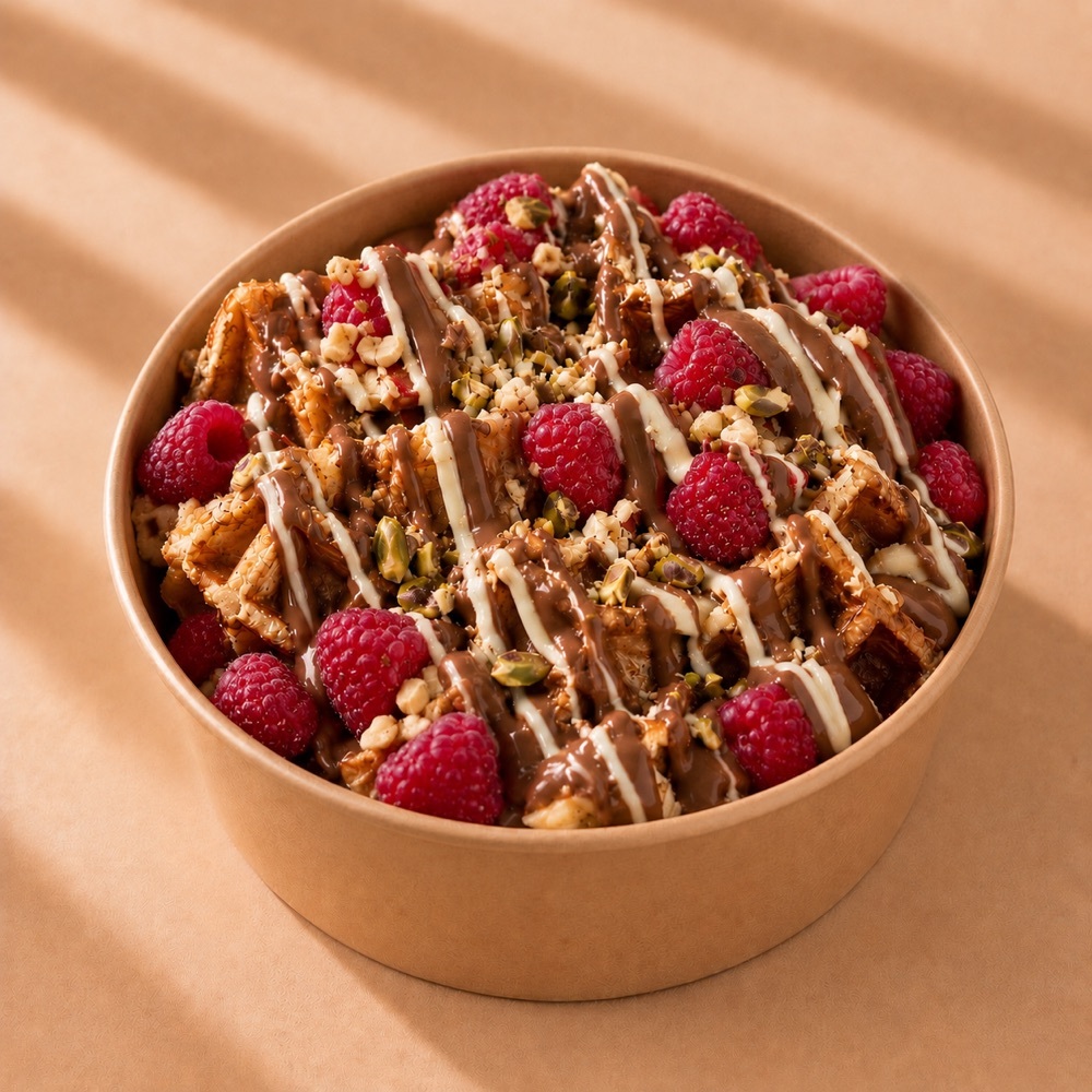 Frambuazlı Waffle Bowl