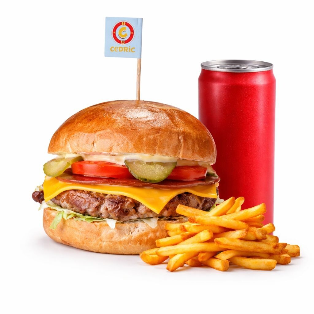 Cedric Burger Menü(4lü soğan halkası hediye)