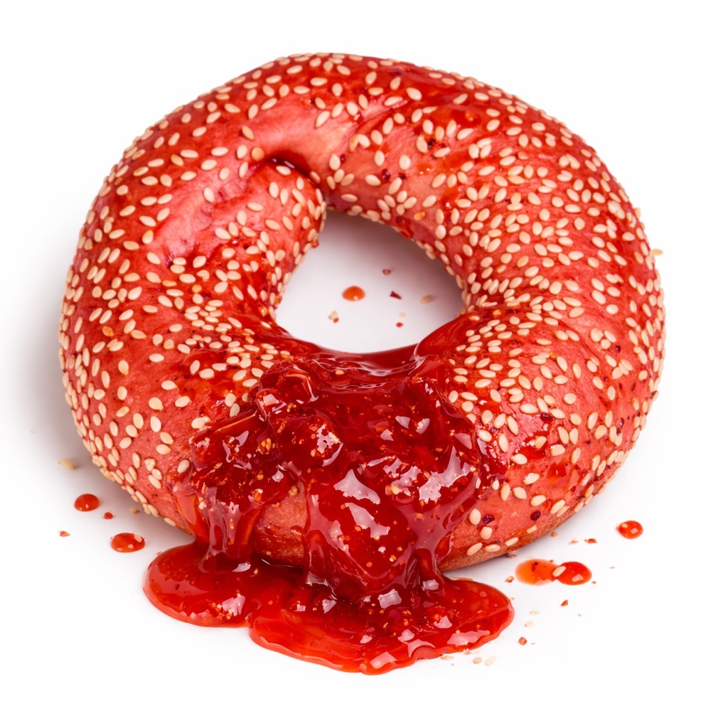 Çilek Dolgulu Aromalı Simit