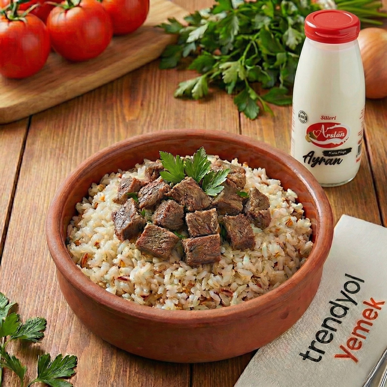 Kavurma Pilav / Ayran