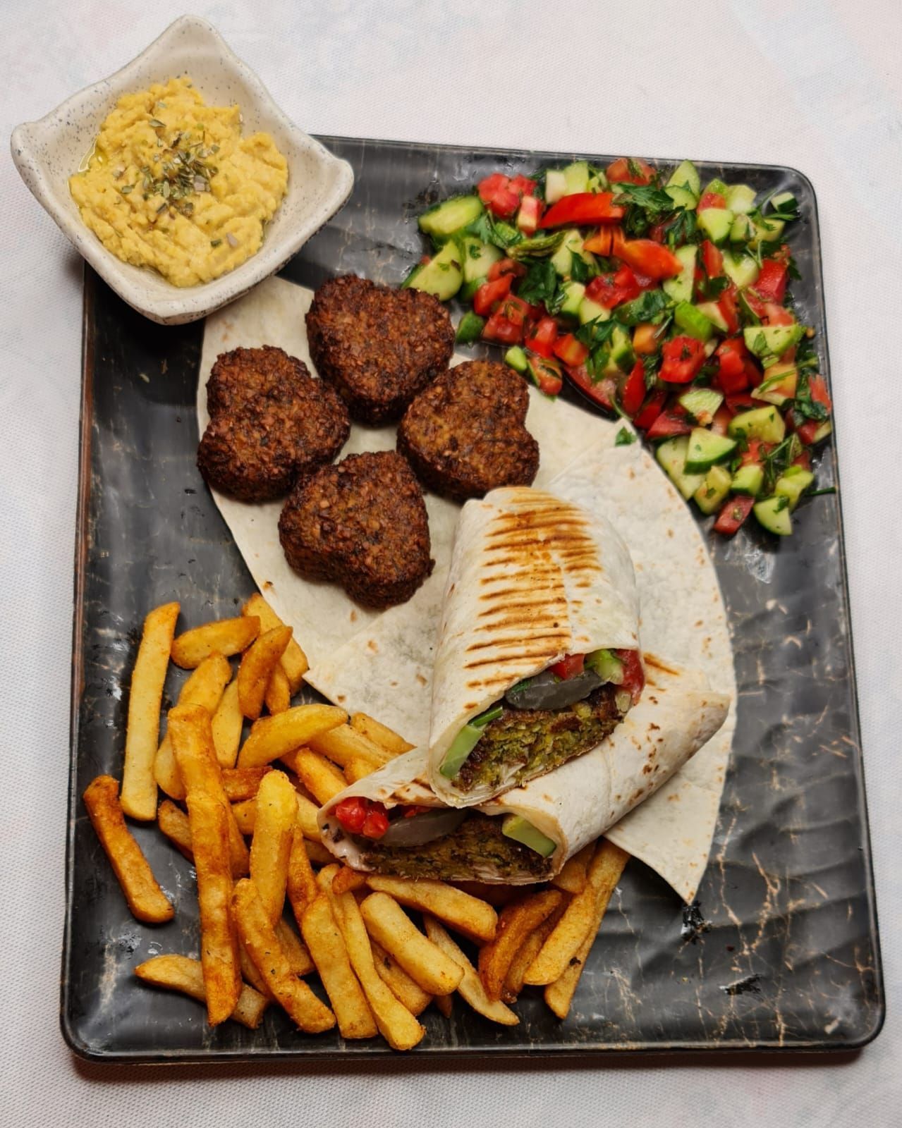 Cheddarlı Falafel Wrap Combo