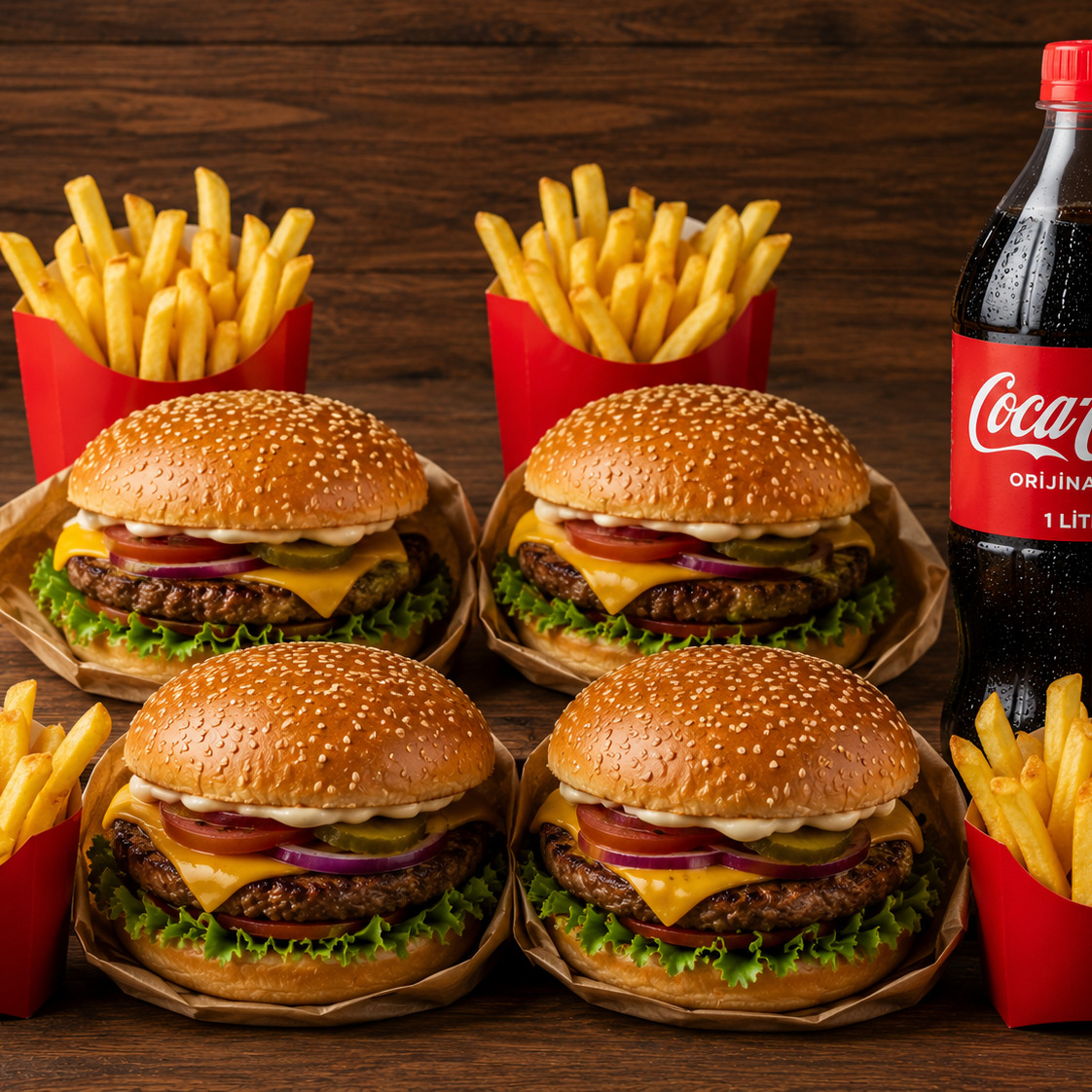 4 ADET KASAP BURGER MENÜ