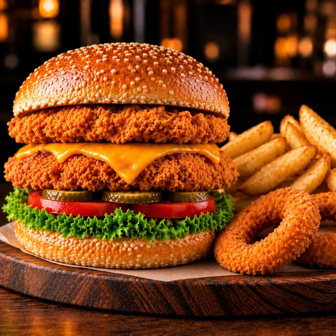 Duble Chicken Burger Menü