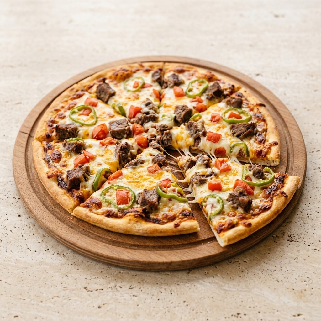 Kavurmalı Pizza (Orta Boy)