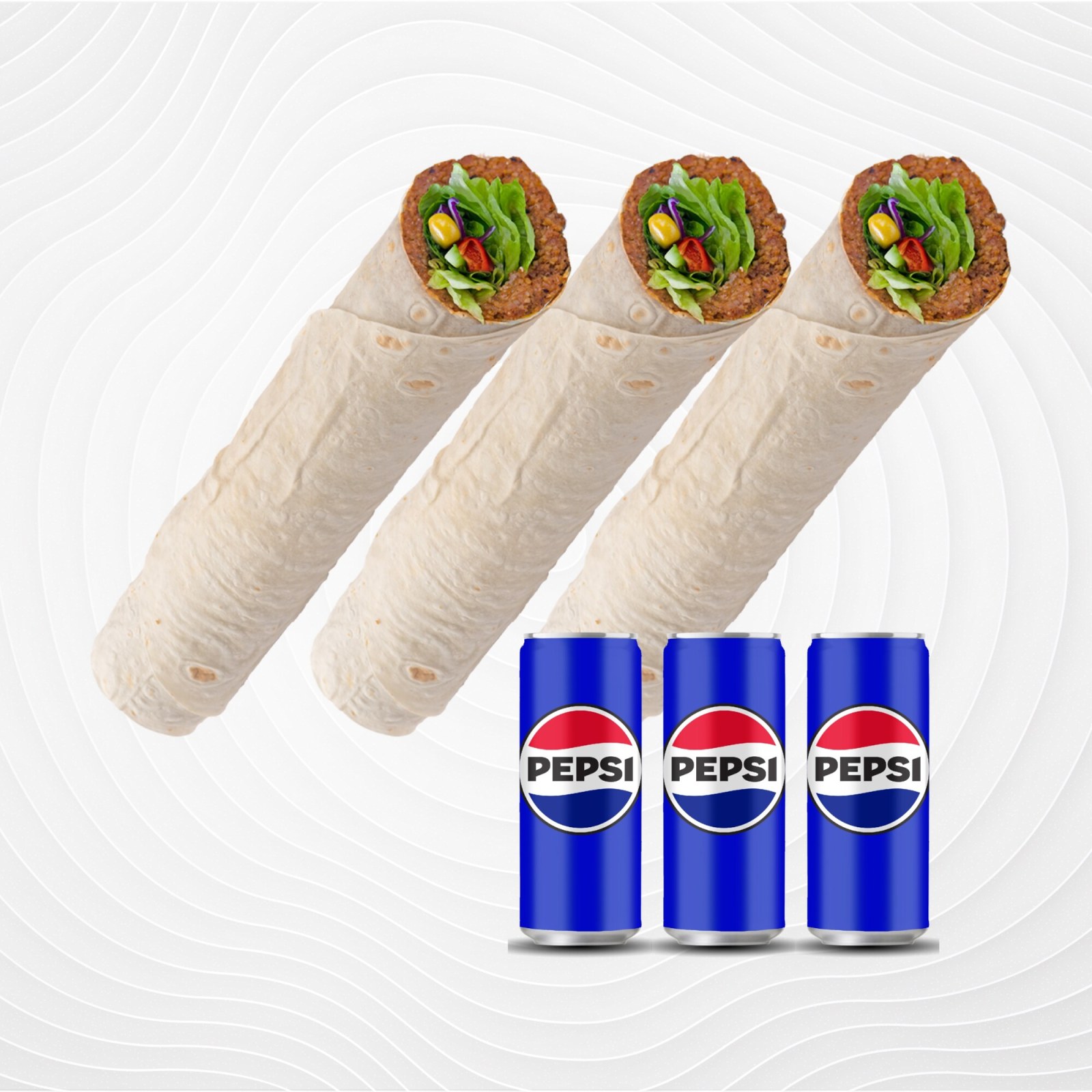 3'lü Pepsi Dürüm Menü (3x100Gr)