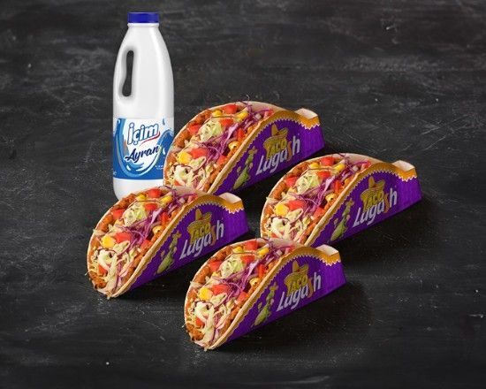 Ateşli Taco (Dörtlü) Çiğ Köfte Menü