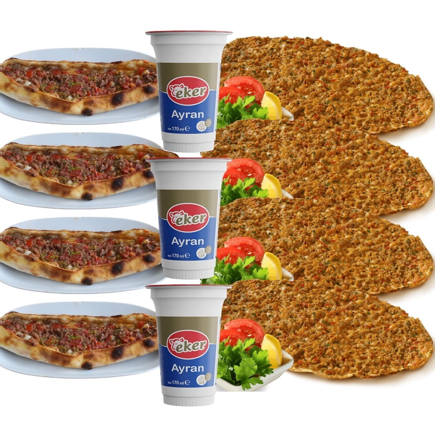 4'lü Kuşbaşılı Cantık & 4'lü Lahmacun Menü