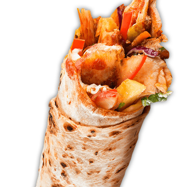 Double Tavuk Döner Dürüm Pide