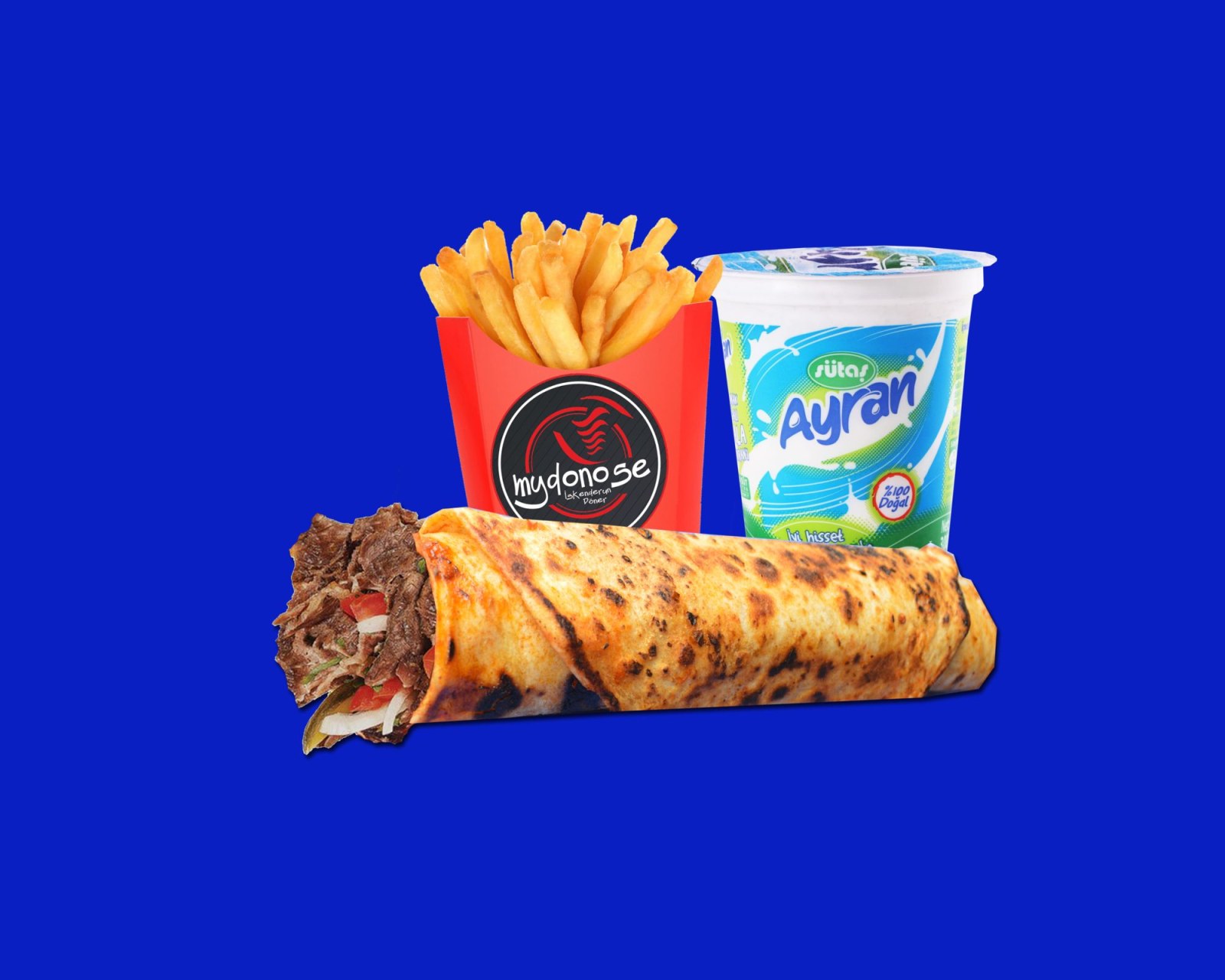 Ayranlı Et Dürüm Menü