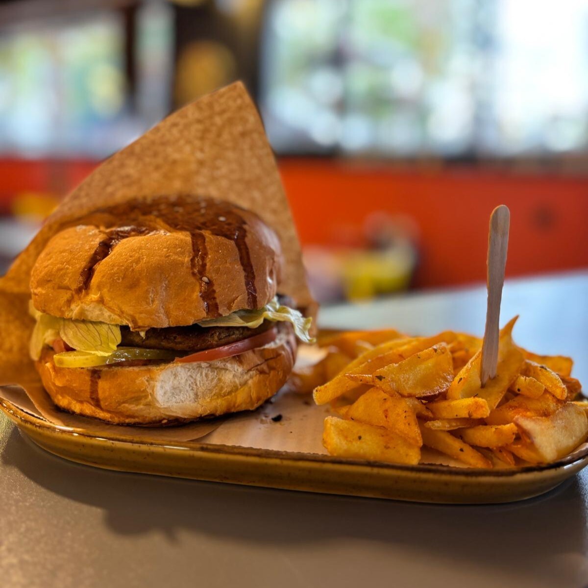Hamburger+Baharatlı Patates