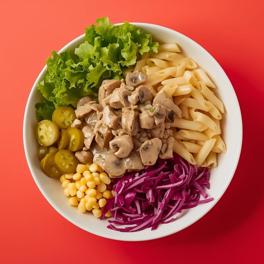 Mantar Soslu Tavuklu Makarna Bowl