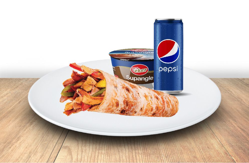 Zurna Tavuk Dürüm (130 gr.) tatlı kutu pepsi