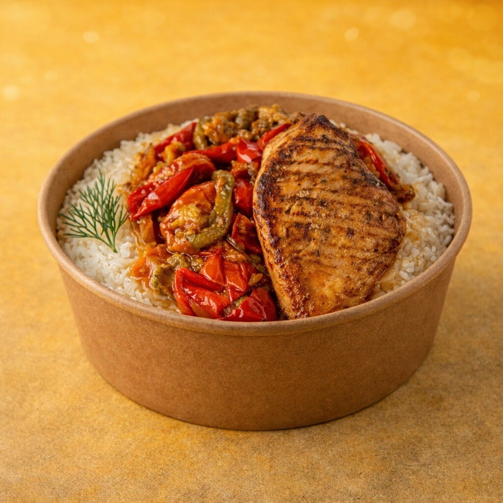 Pilav Üstü Sebzeli Izgara Tavuk (400 Gr)