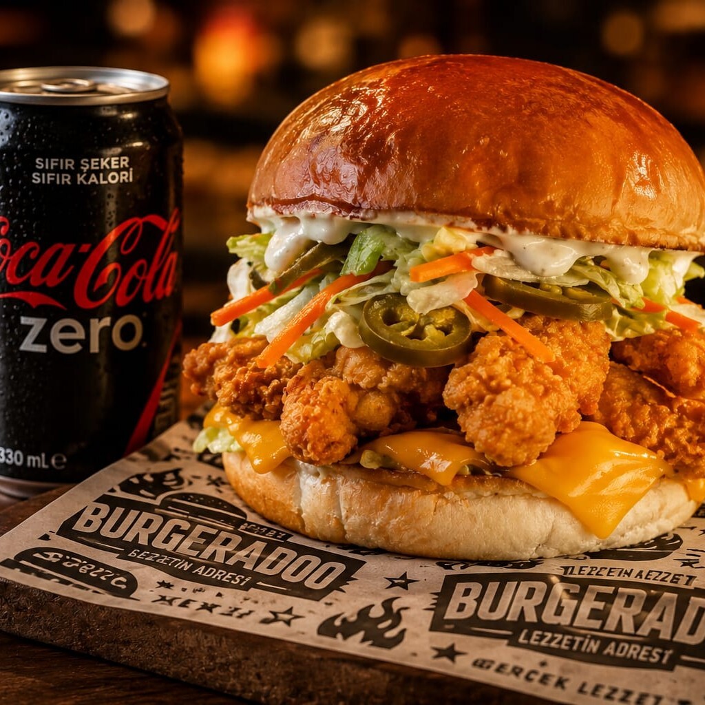 BurgerADOO Chicken Burger + Zero Coca Cola