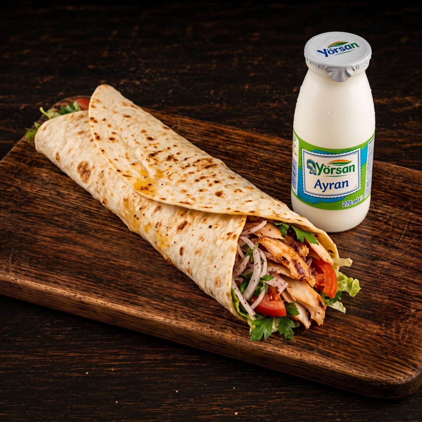 Tavuk Döner Dürüm + Ayran