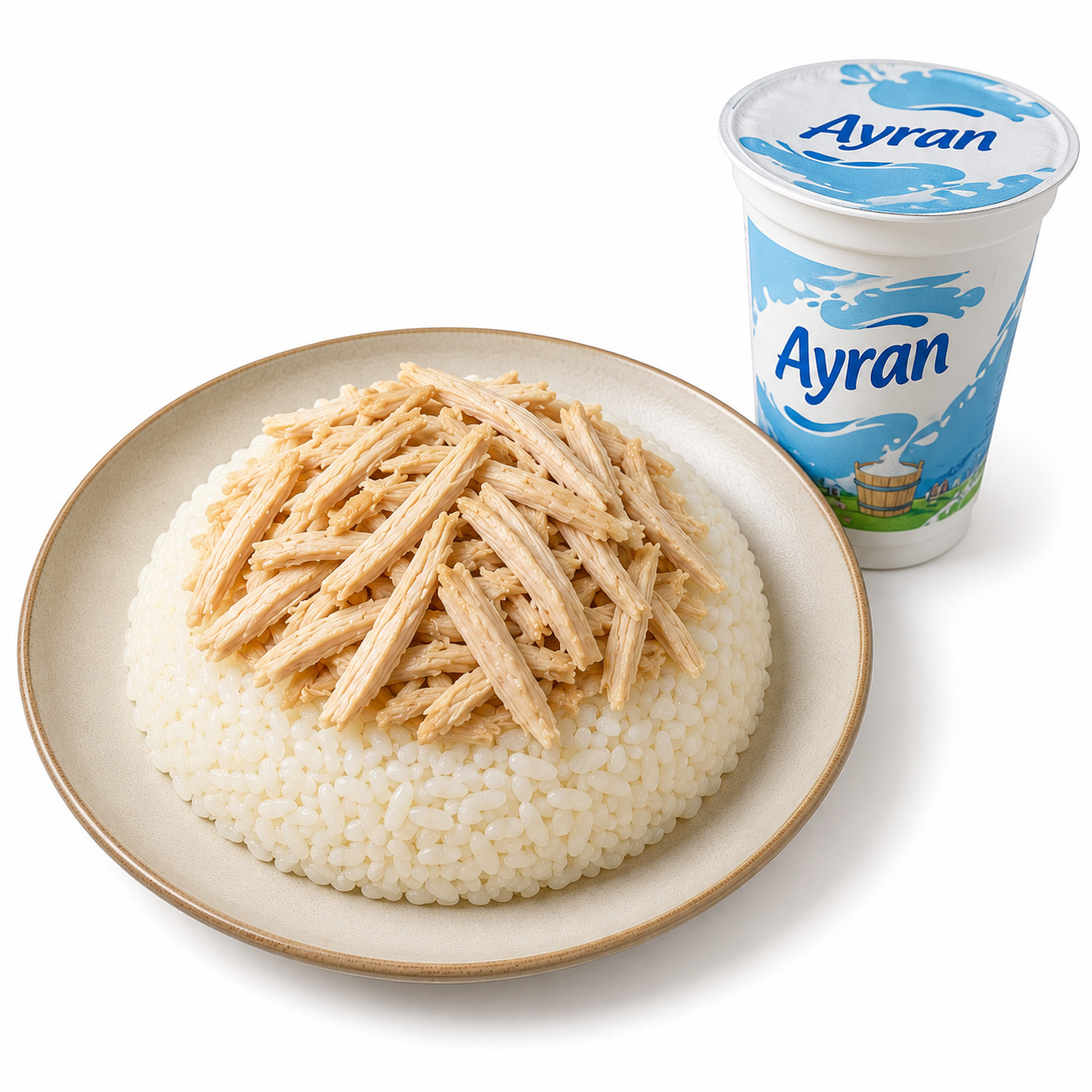 Pilav Üstü Tavuk (Orta)+ Ayran