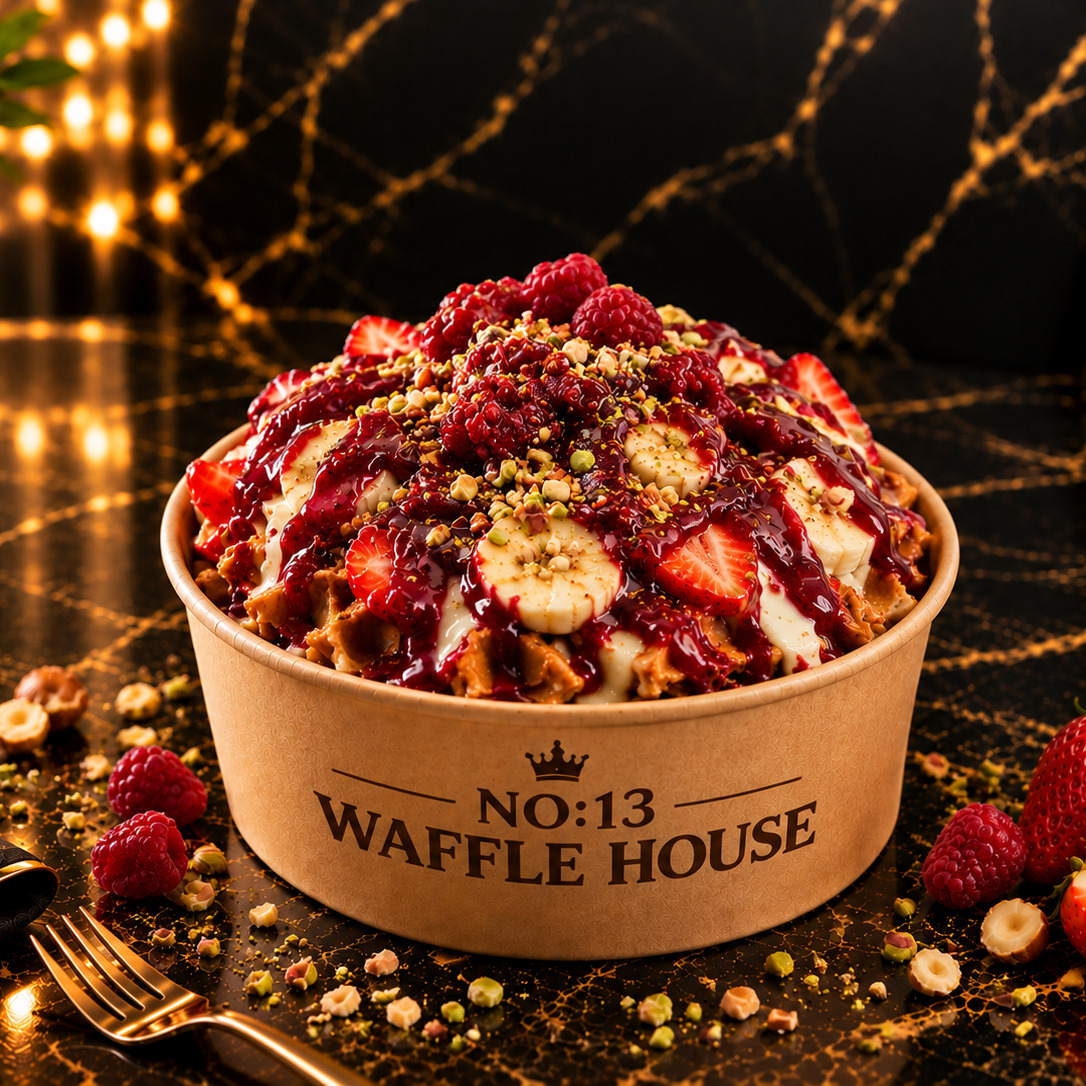 Frambuazlı Kova Waffle Bowl & Limonata Bedava