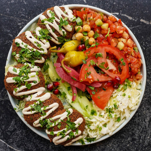 Vegan Lewant Falafel Servis