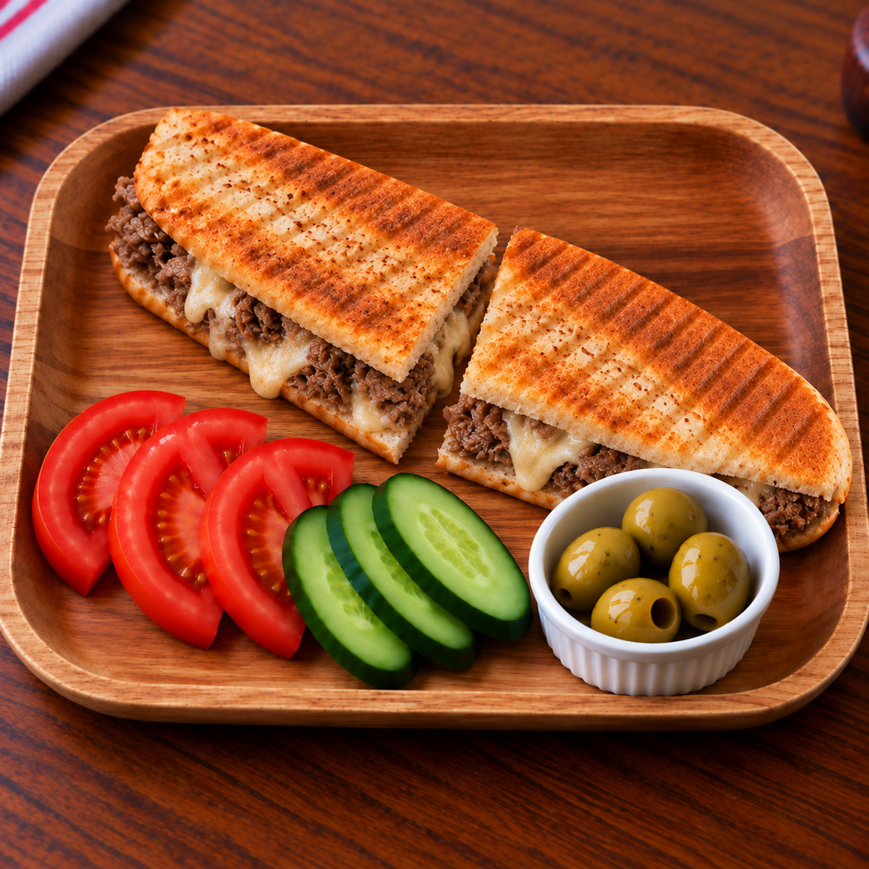 Kavurmalı Kaşarlı Tost