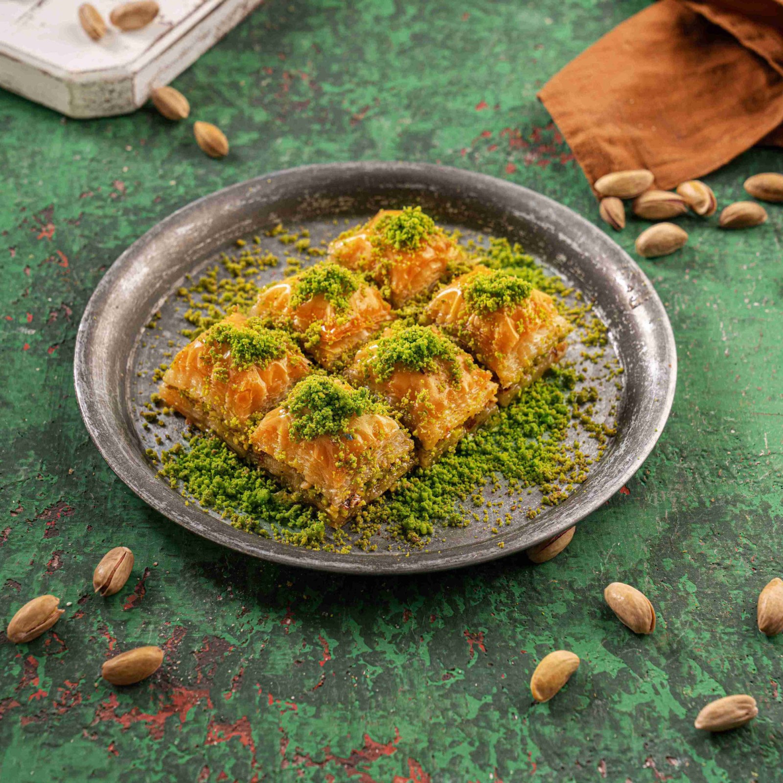 Tereyağlı Fıstıklı Baklava Porsiyon 4 Dilim