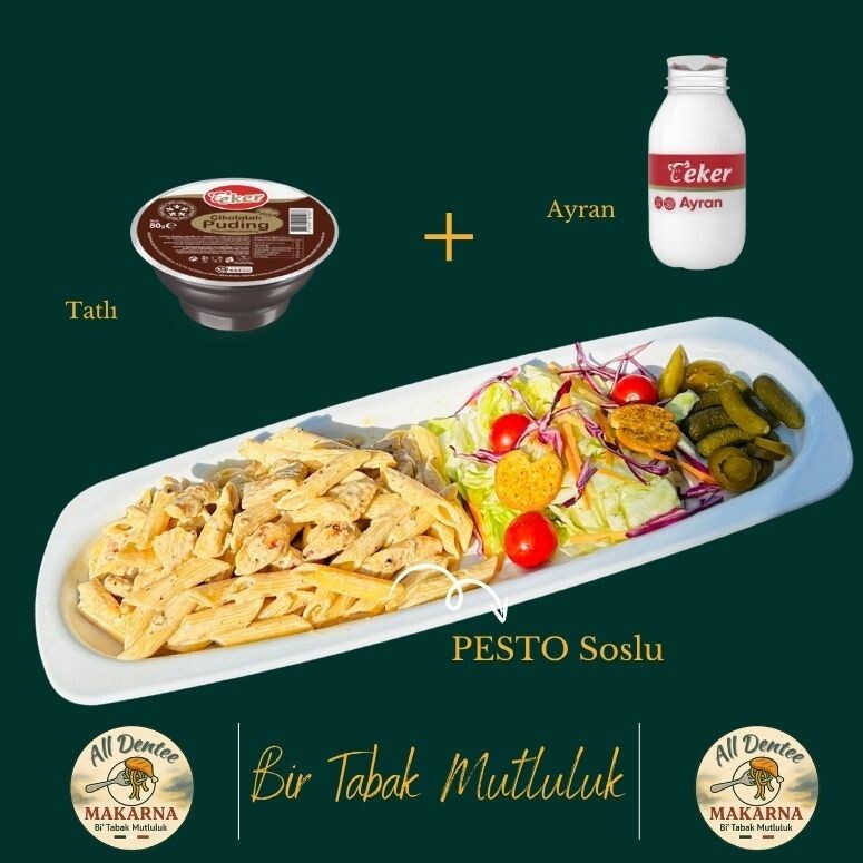 Pesto Tavuklu + Tatlı + Ayran