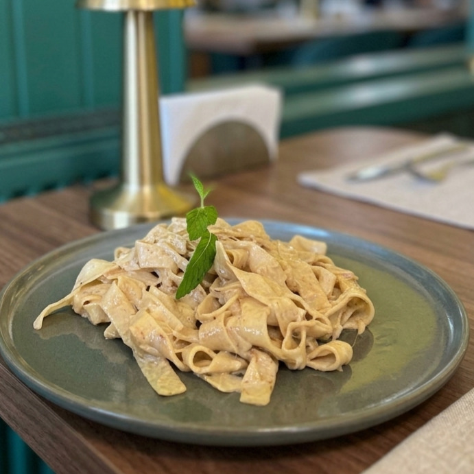 Mantar Kremalı Fettucini