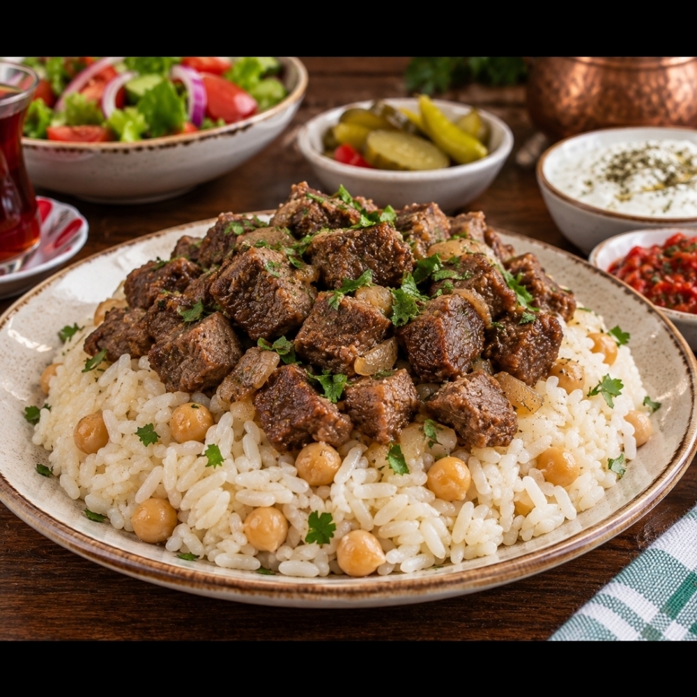Et Kavurmalı Pilav