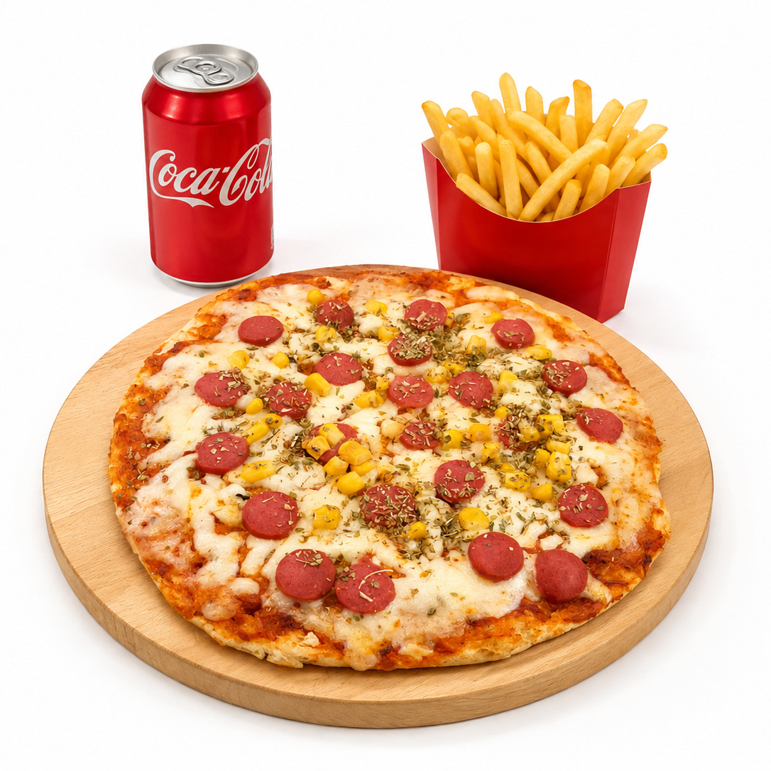 Pizzabaz + Patates + İçecek