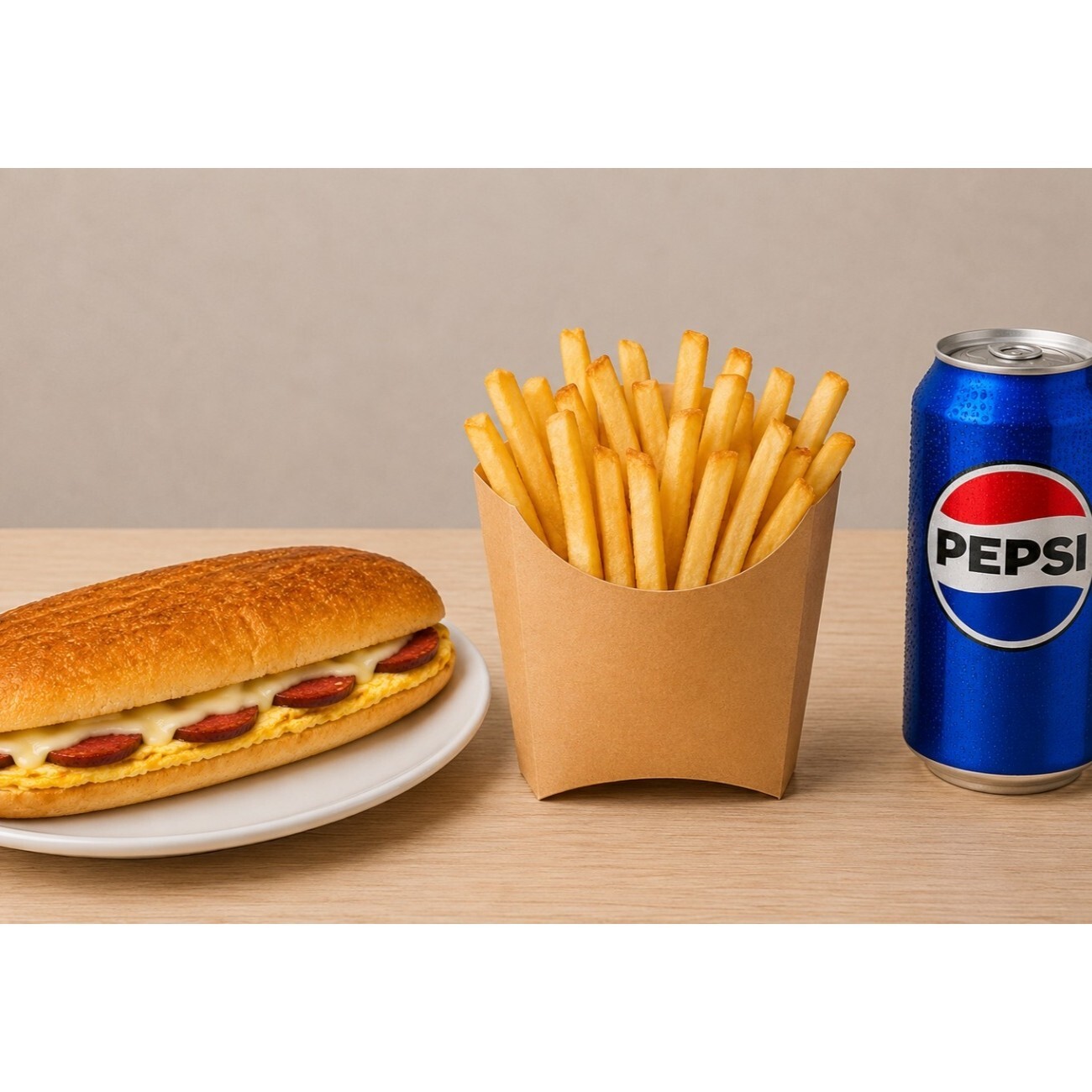 Tam Ekmek Yumurtalı Karışık Pepsi Menü