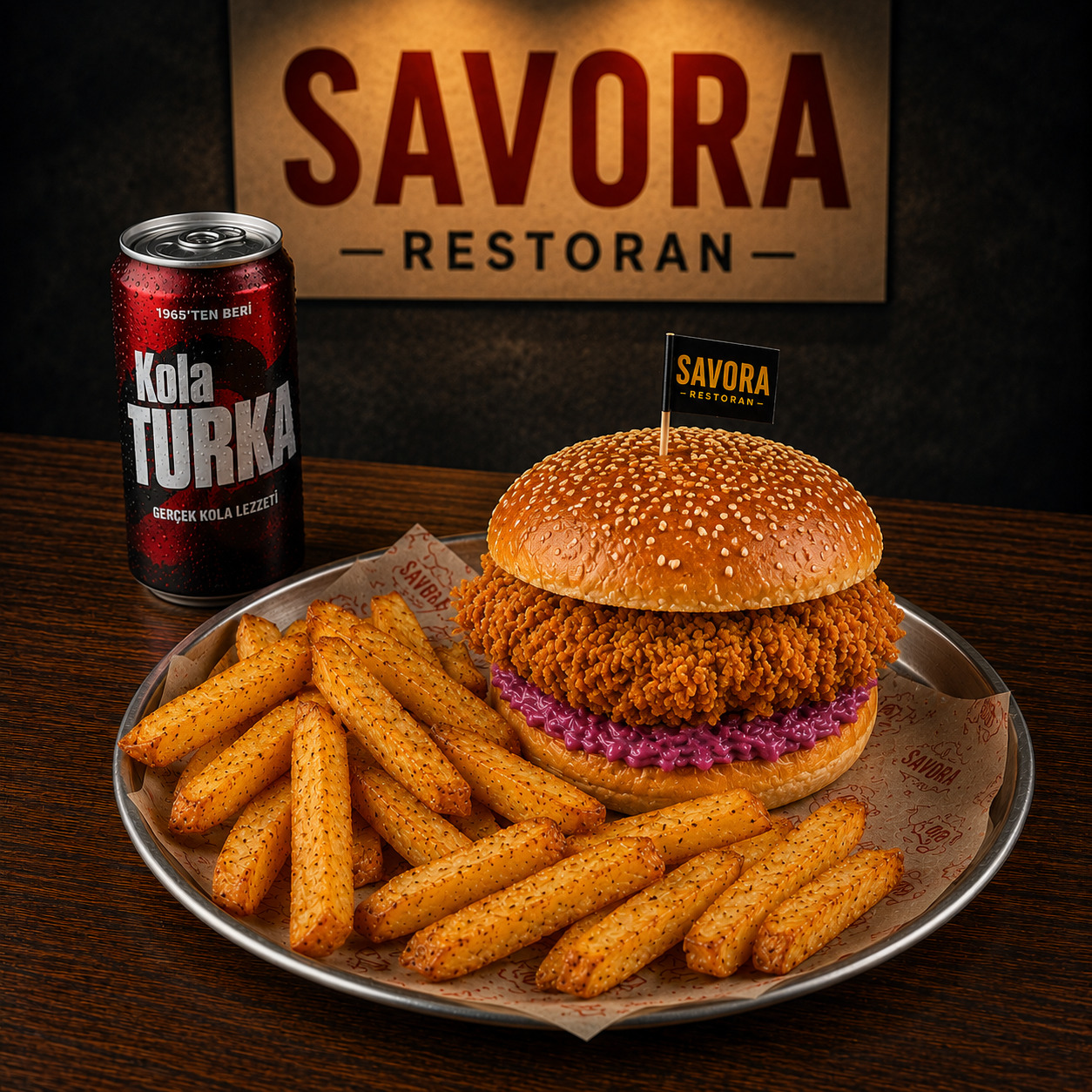 Beca Fried Chicken Burger + Patates + İçecek
