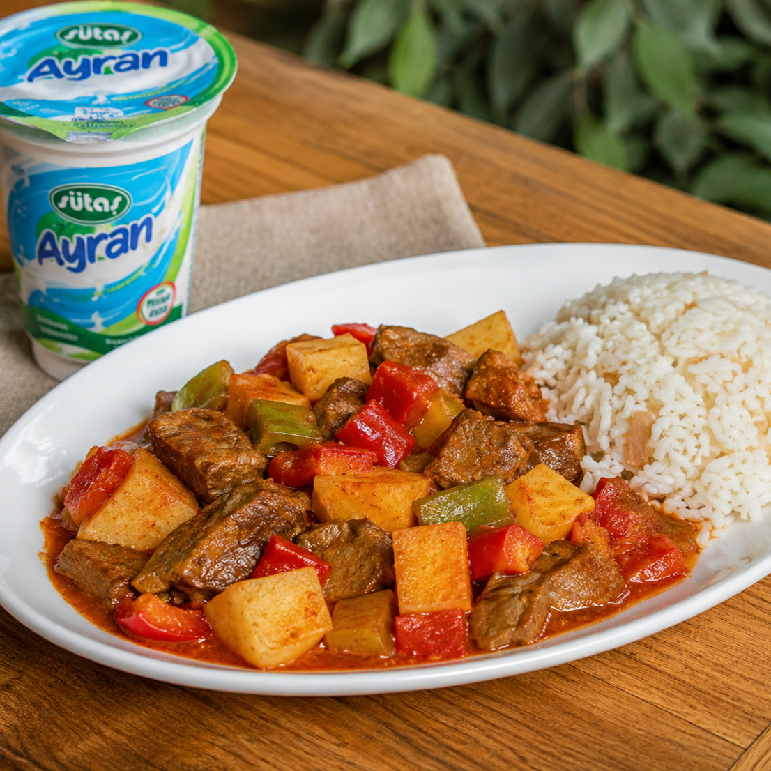 Orman Kebabı, Pilav ve Ayran