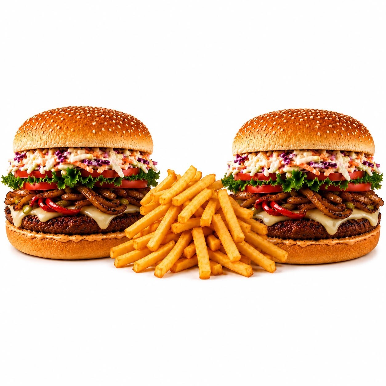 İkili Mega Kaşarlı C - 4 Burger