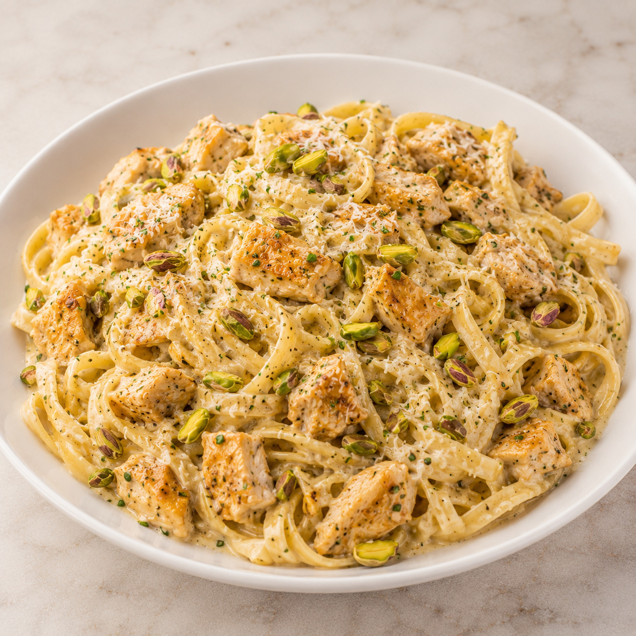 Köri Soslu Tavuklu Fettuccine