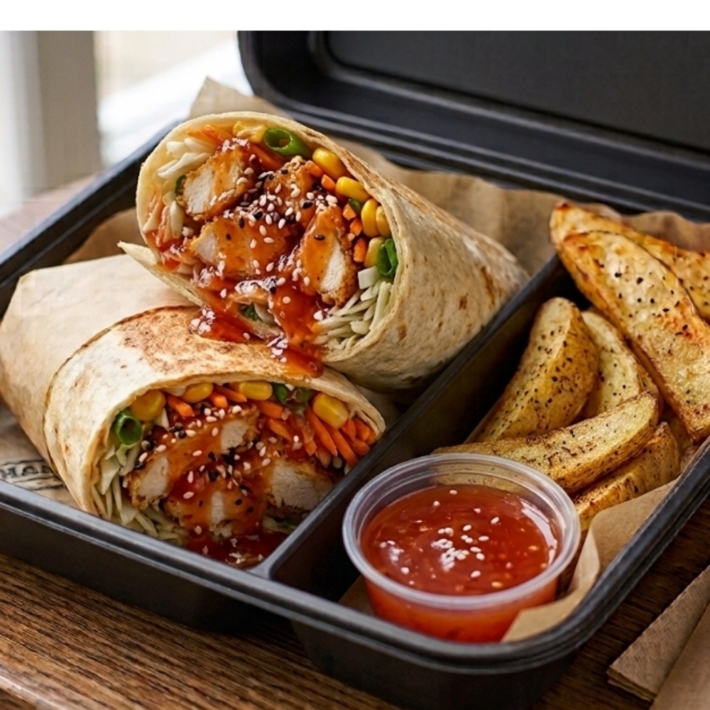 Tatlı Ekşi Soslu Chicken Wrap