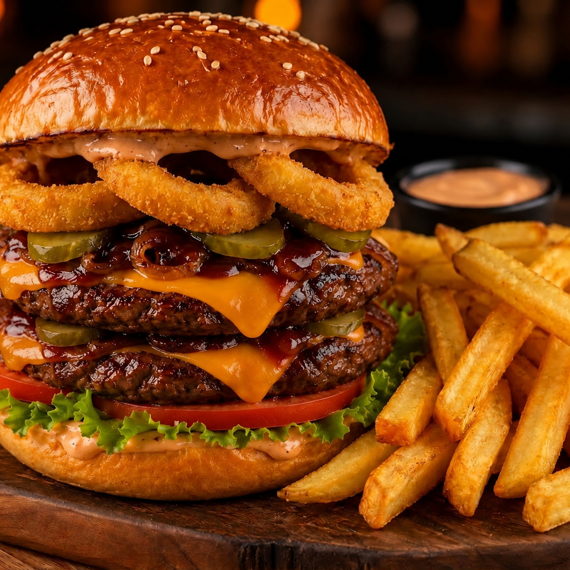 Golden Ring Double Burger