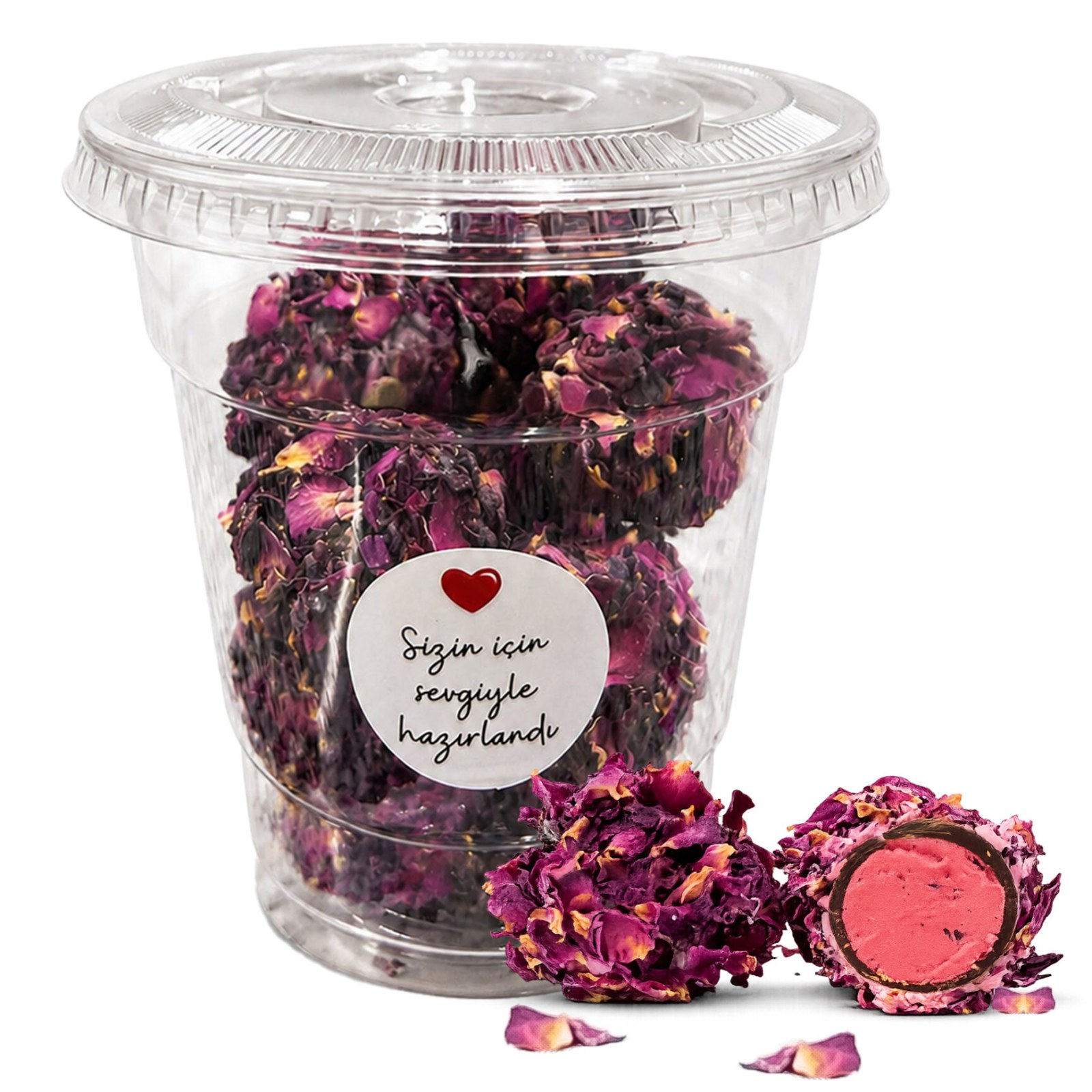 8’li Çilek & Gül Trüf Çikolata (Avantajlı Paket) ⭐