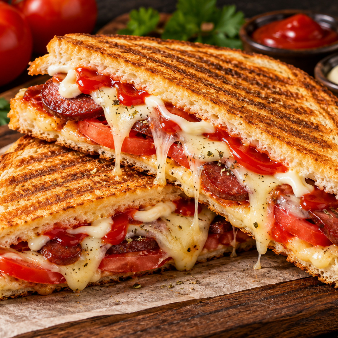 Sucuklu Tost Yarım Ekmek