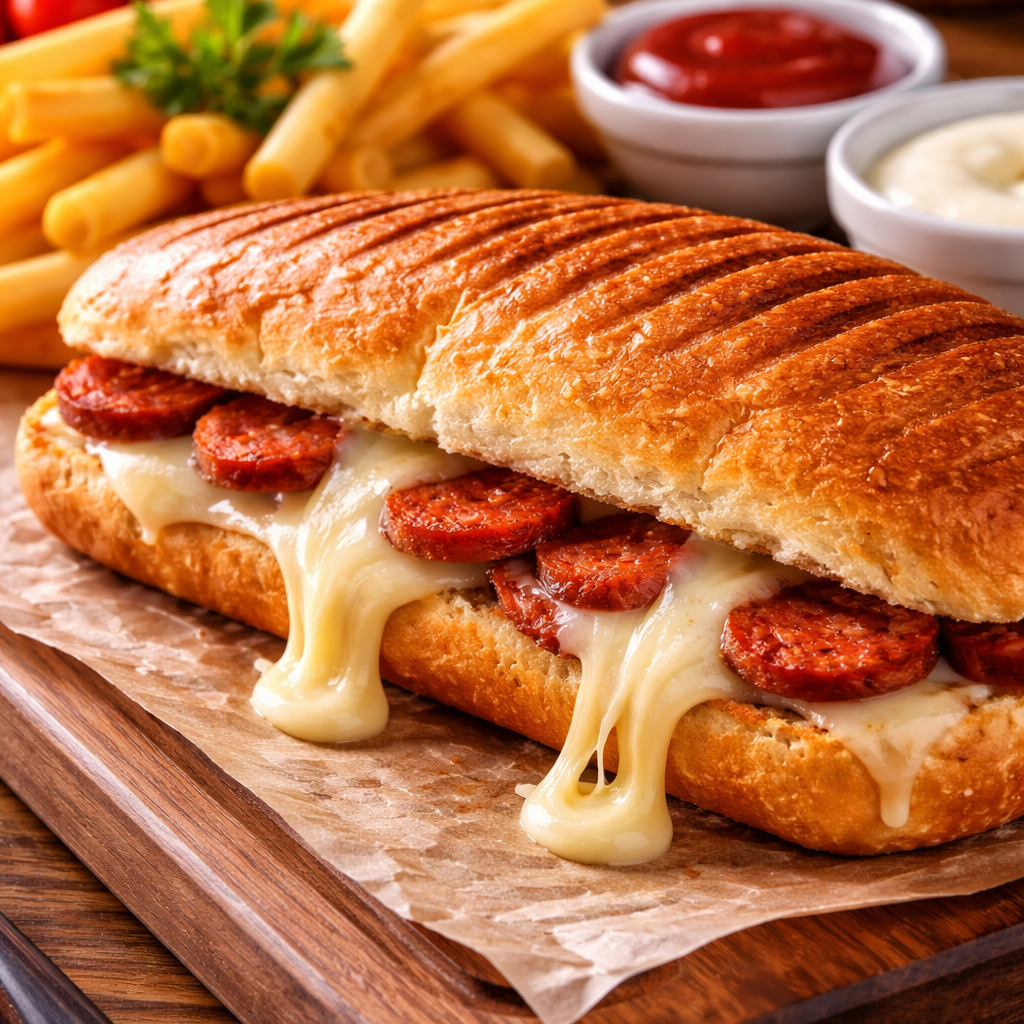 Sucuklu Kaşarlı Tost