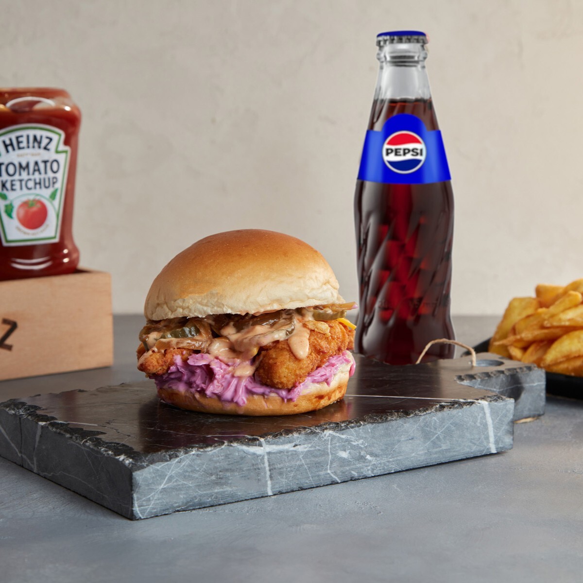 Smash Crispy Chicken Burger Menü