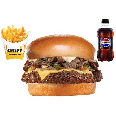 Philly Cheese Steak Burger Menü