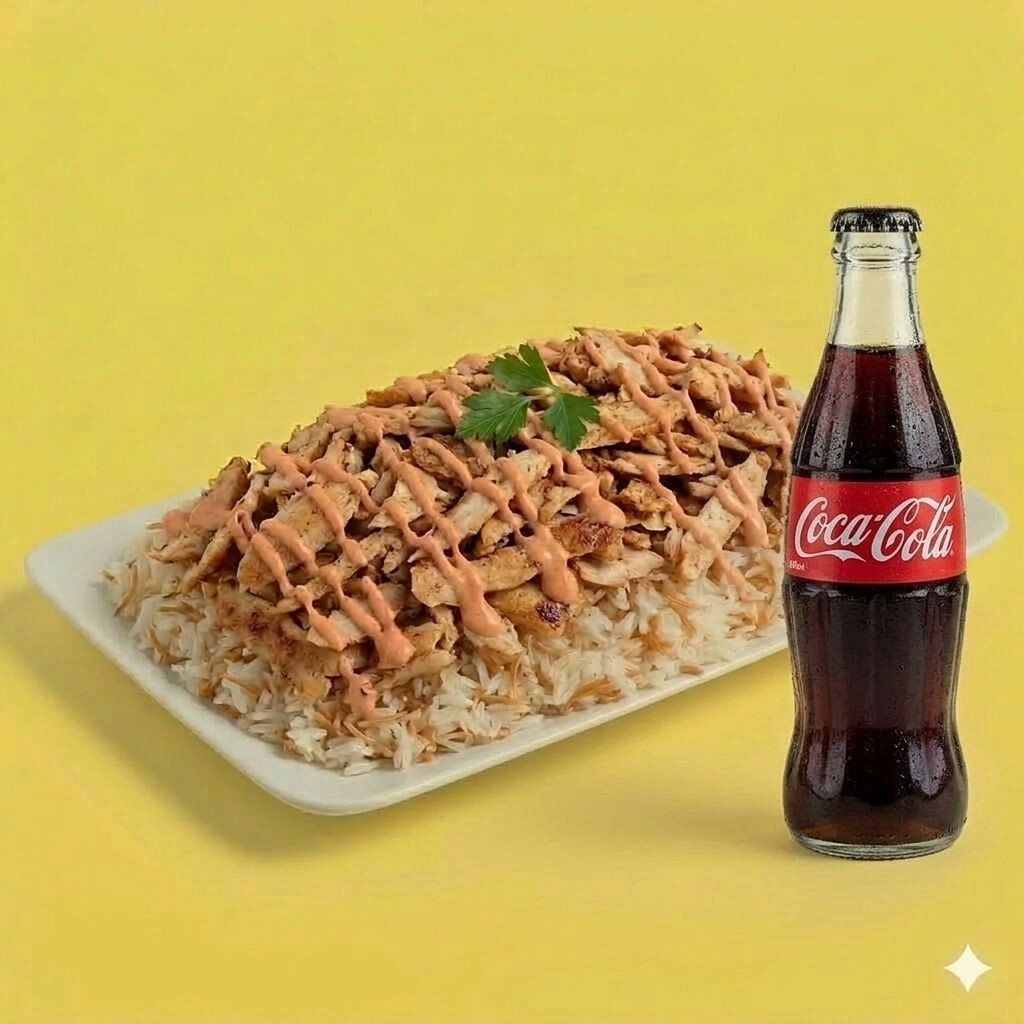 Pilav Üstü Tavuk Döner Şişe Kola