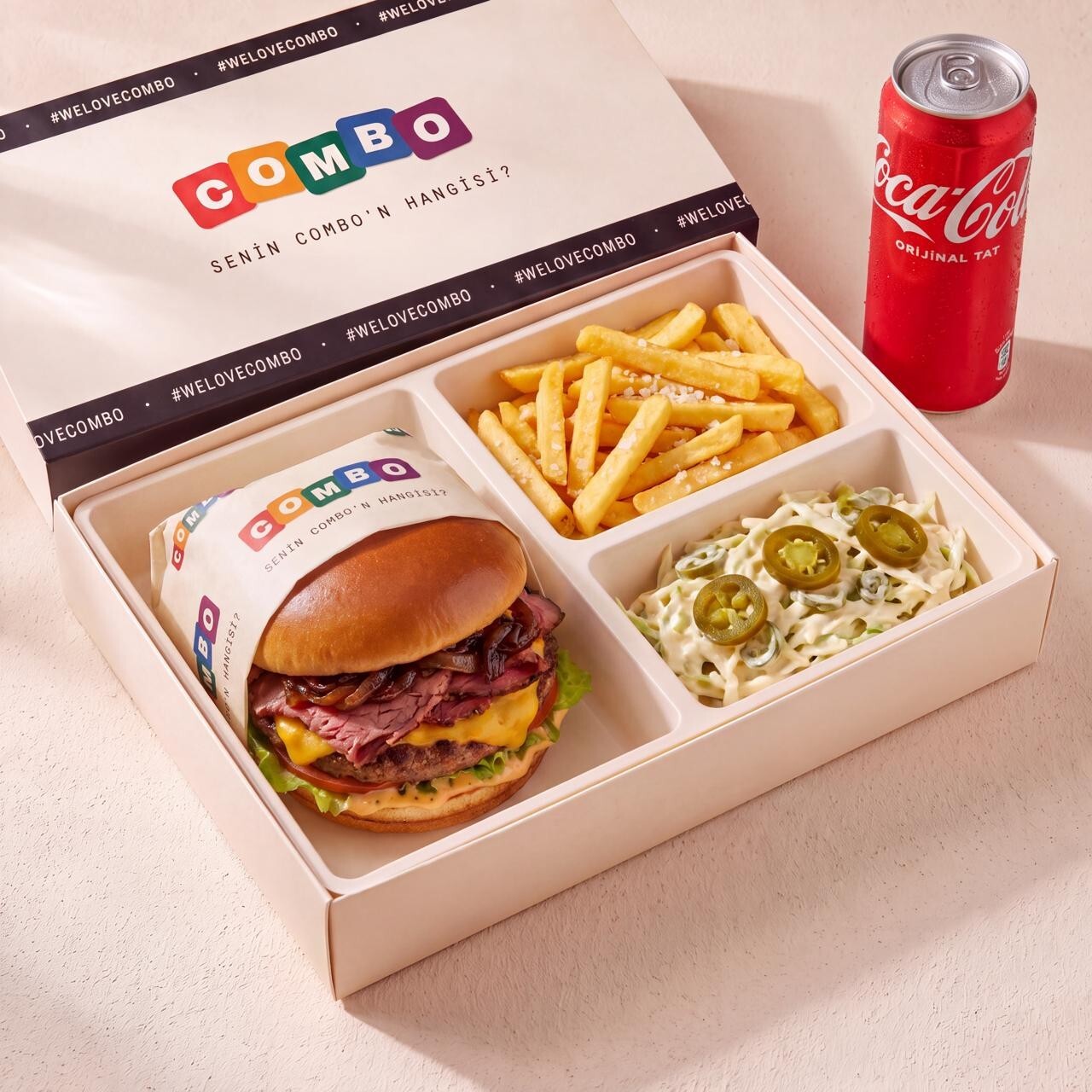 Smoke Bomb Burger Menü + 1 Kutu içecek