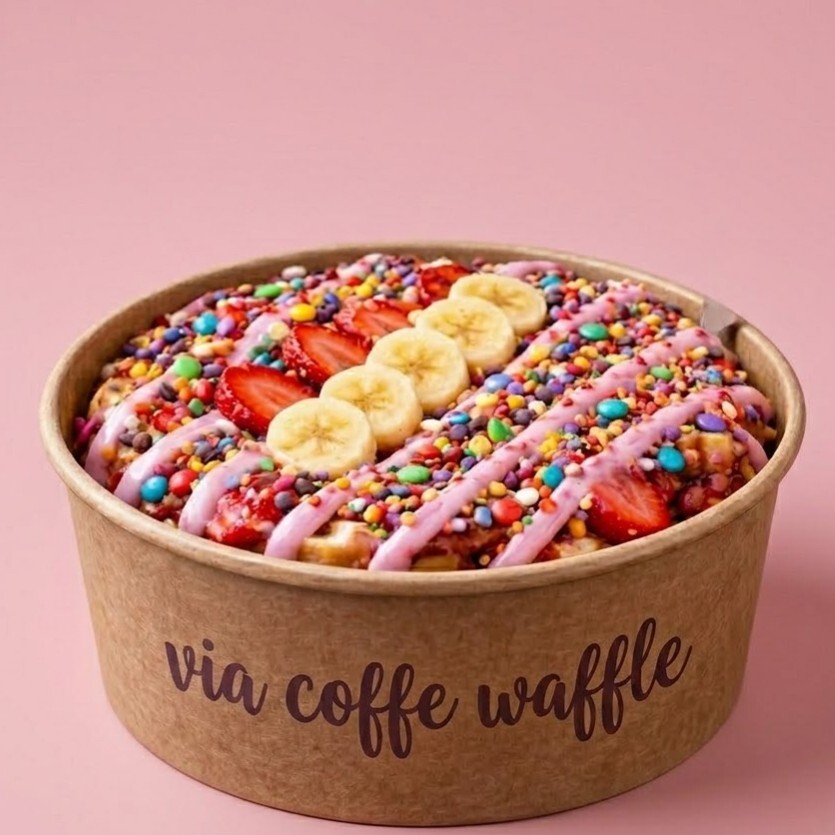 Via Bowl Bubble Gum Waffle